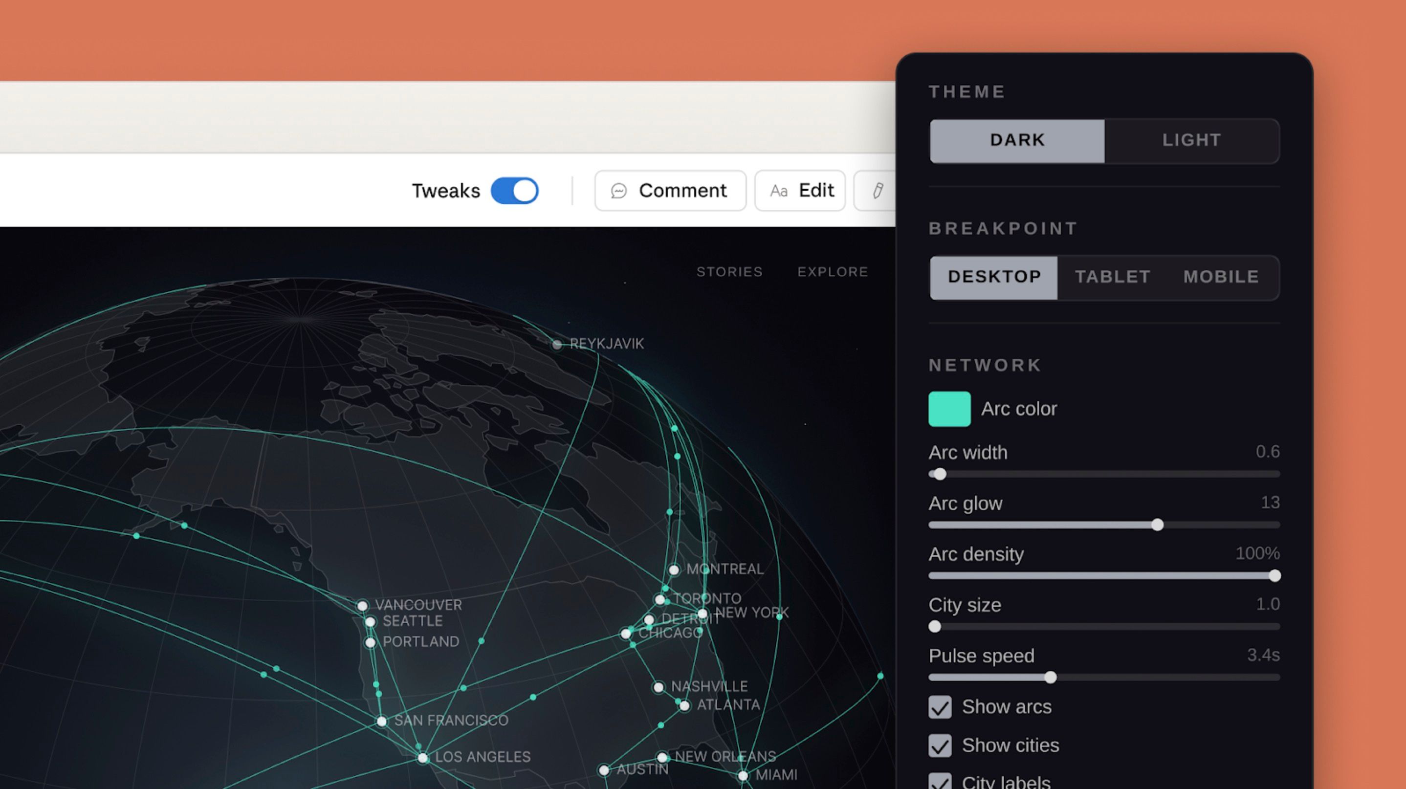 Claude Design interface — a chat panel on the left, an interactive prototype canvas on the right